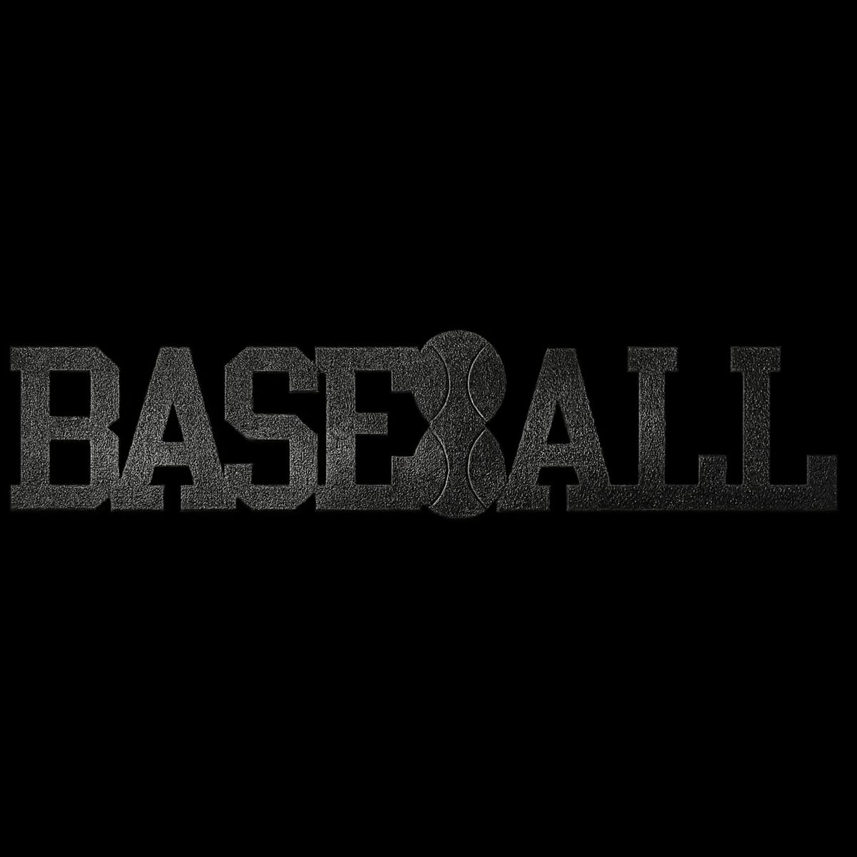 Baseball Word Metal Wall Sign