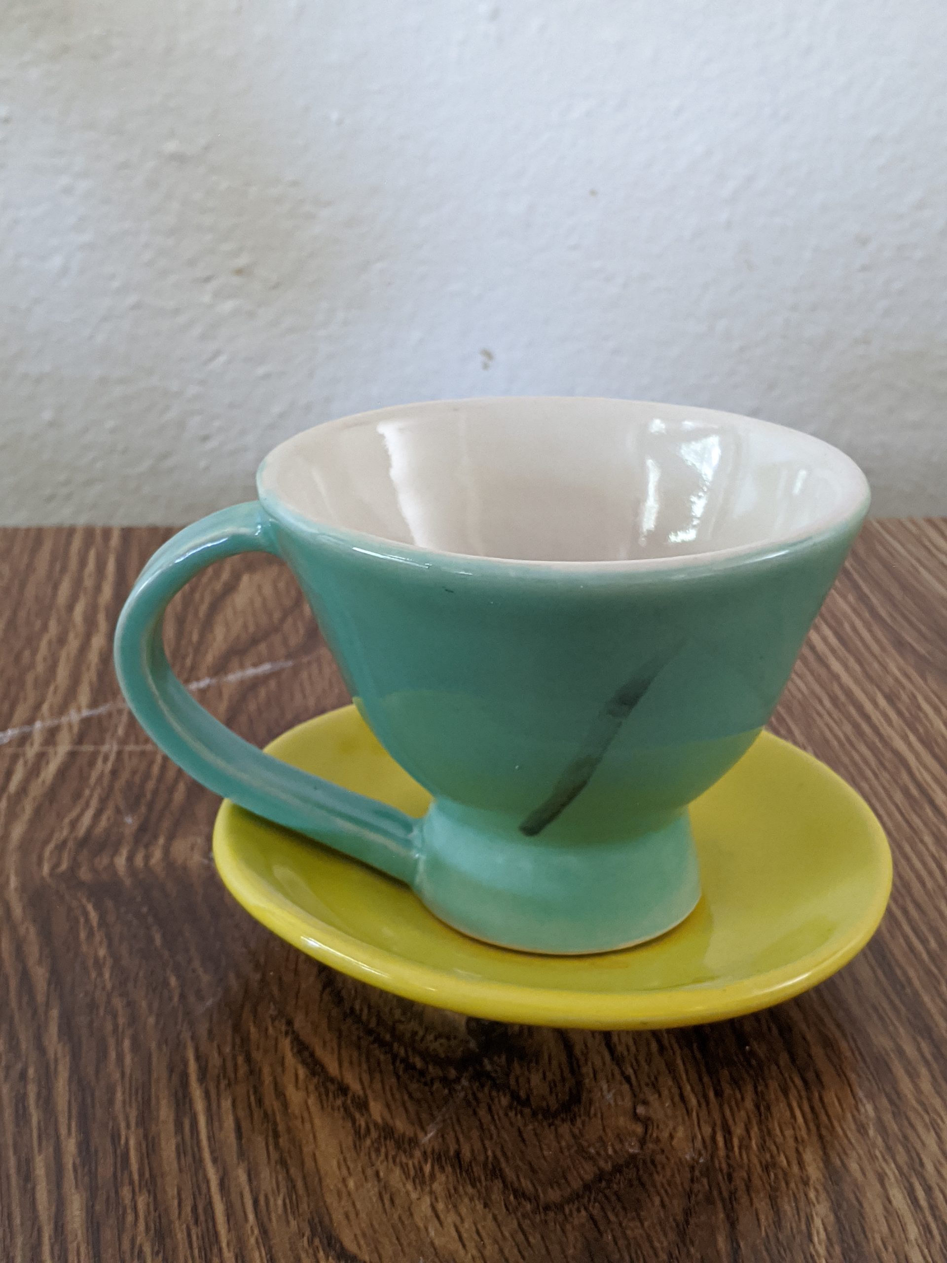 Teal Tea Cup