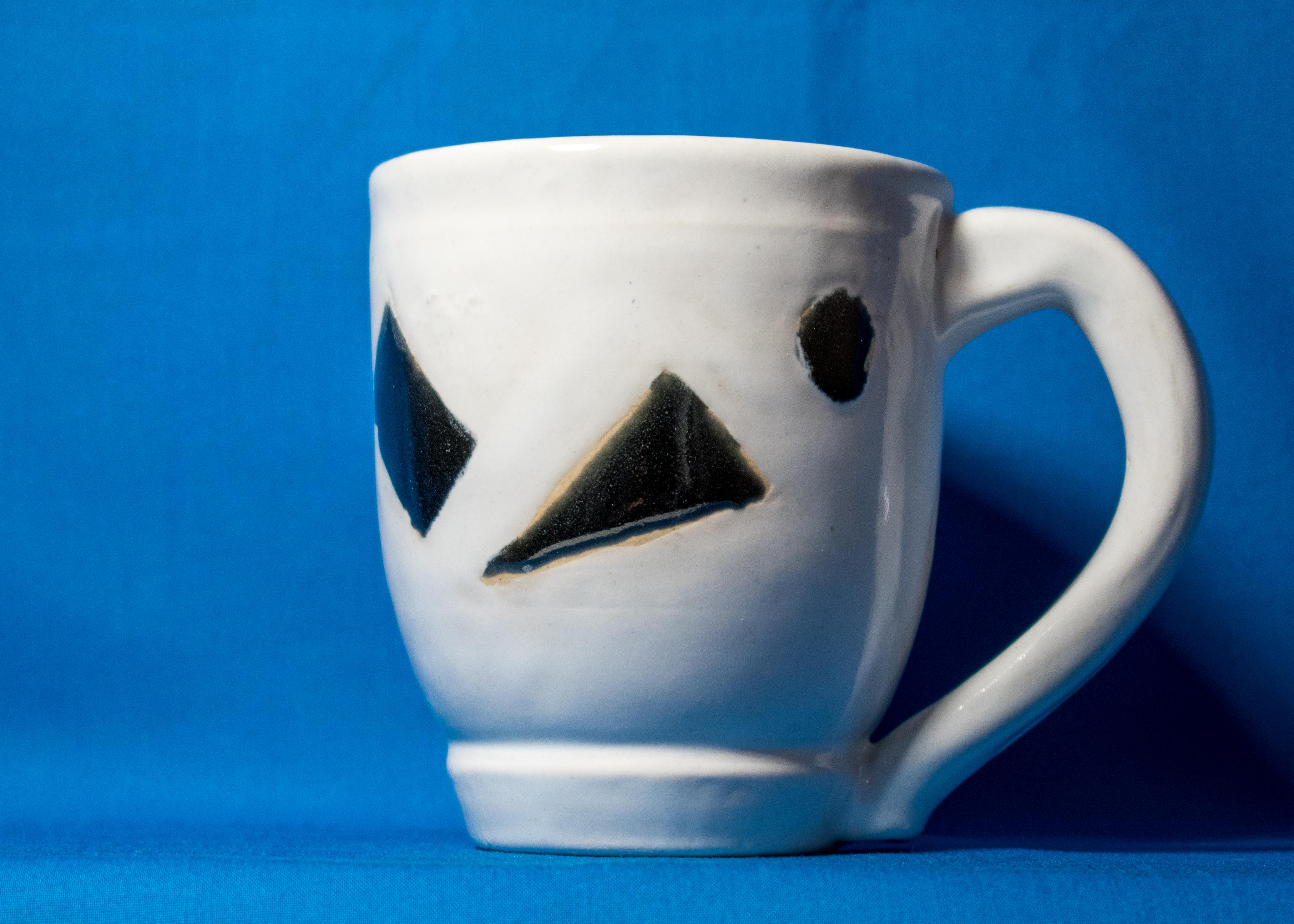 White with Black Mug