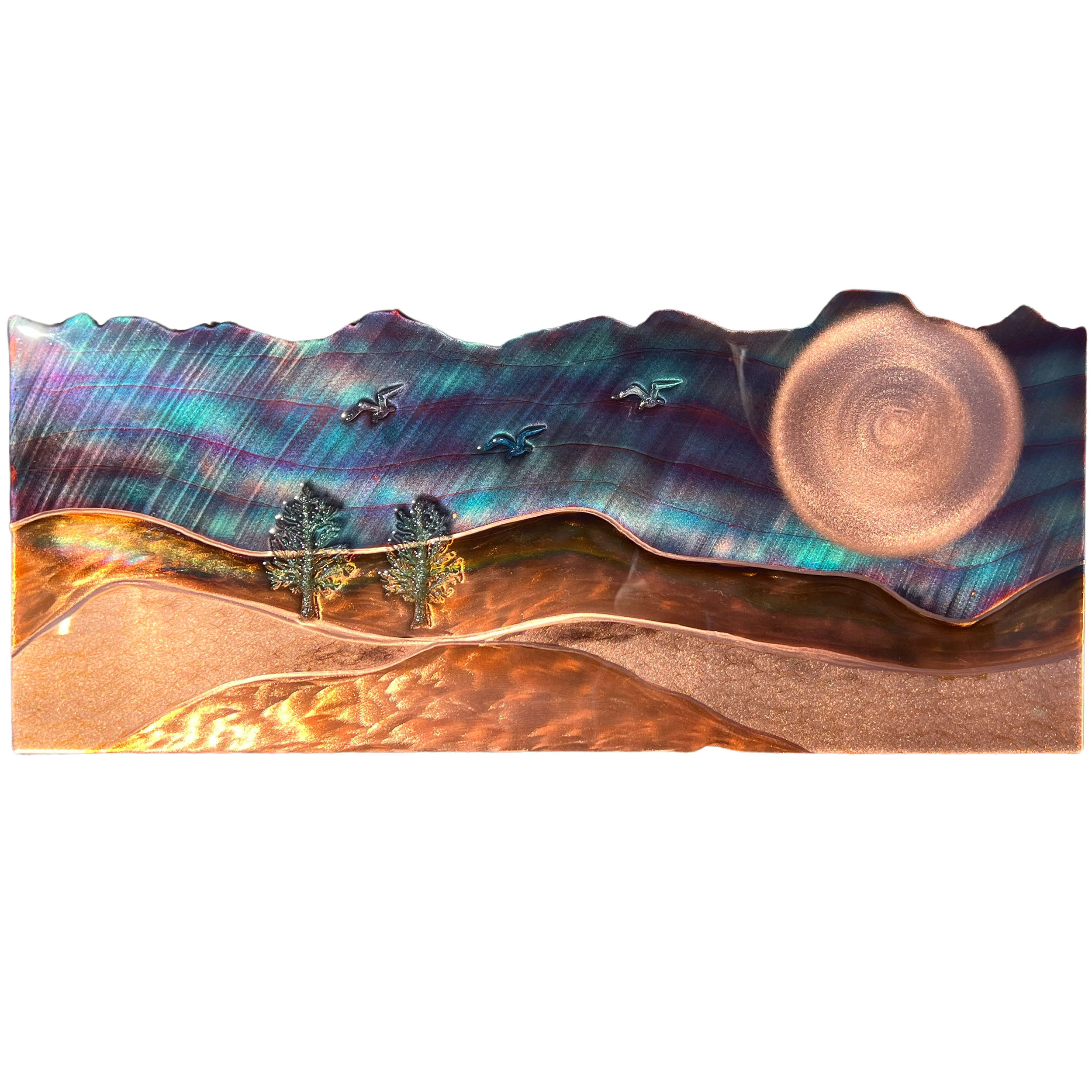 Full Moon copper wall art